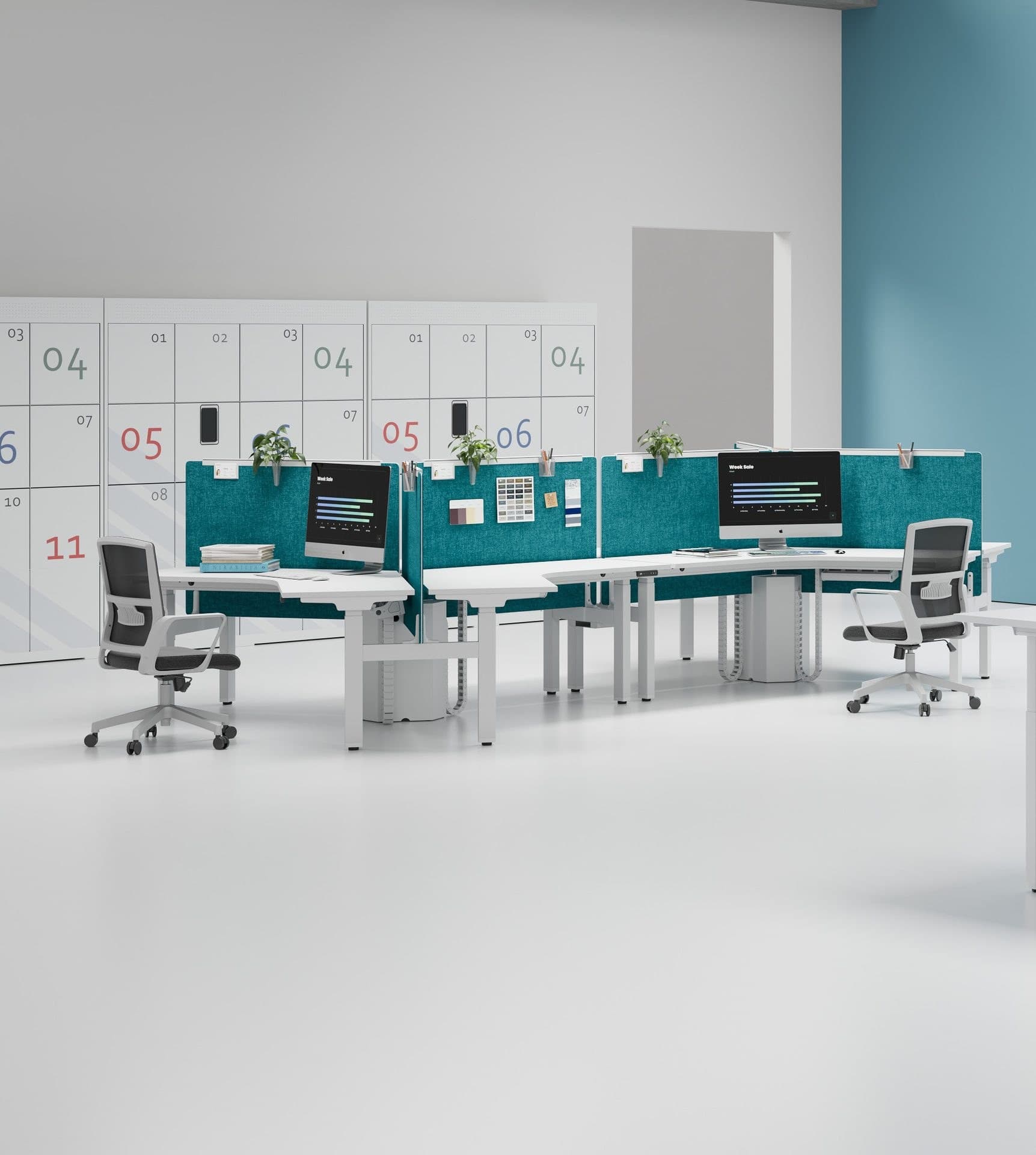 CLE-WTB-A4 Height-Adjustable Workstation