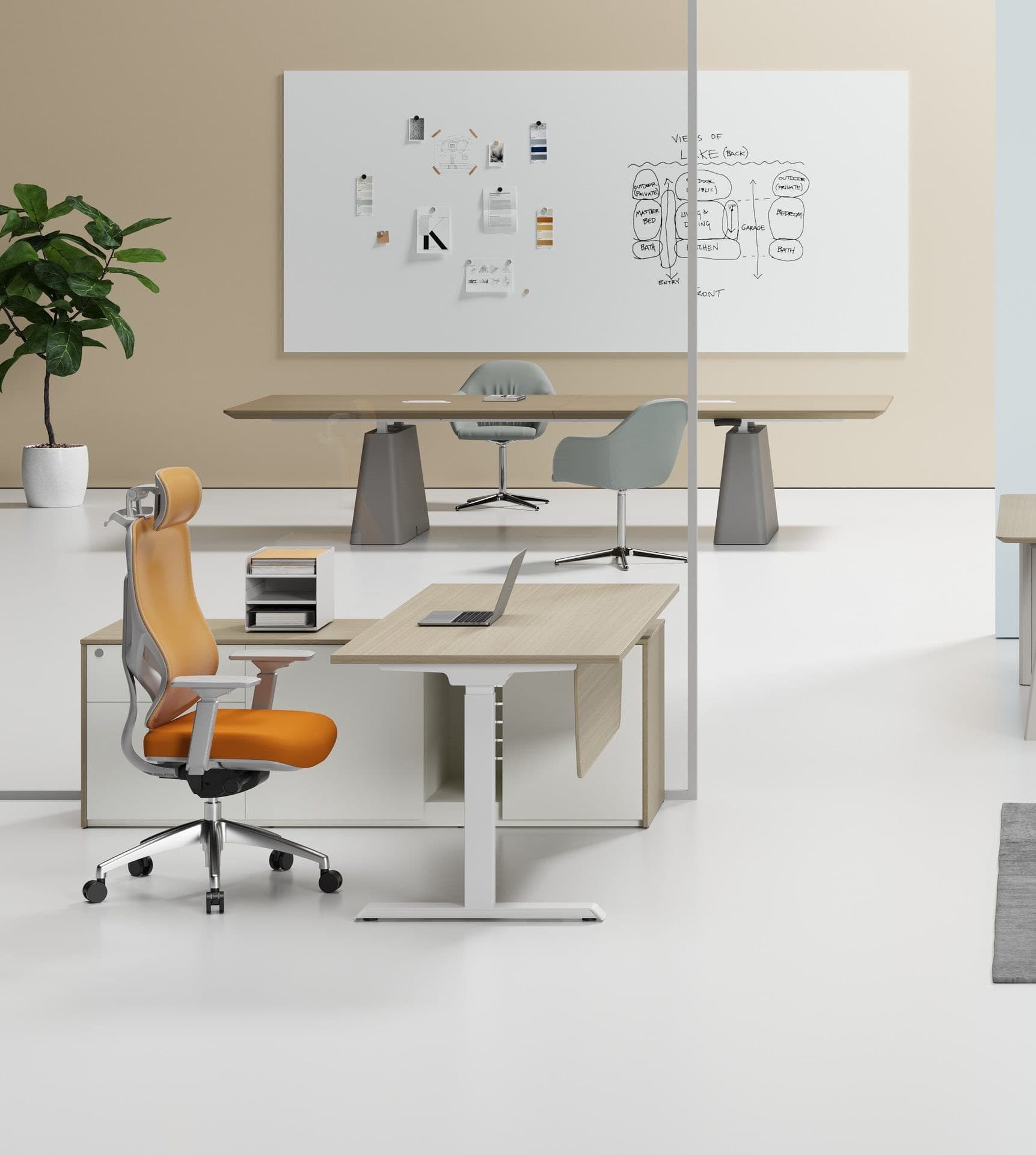 CLE-DD Height-Adjustable Executive Desk