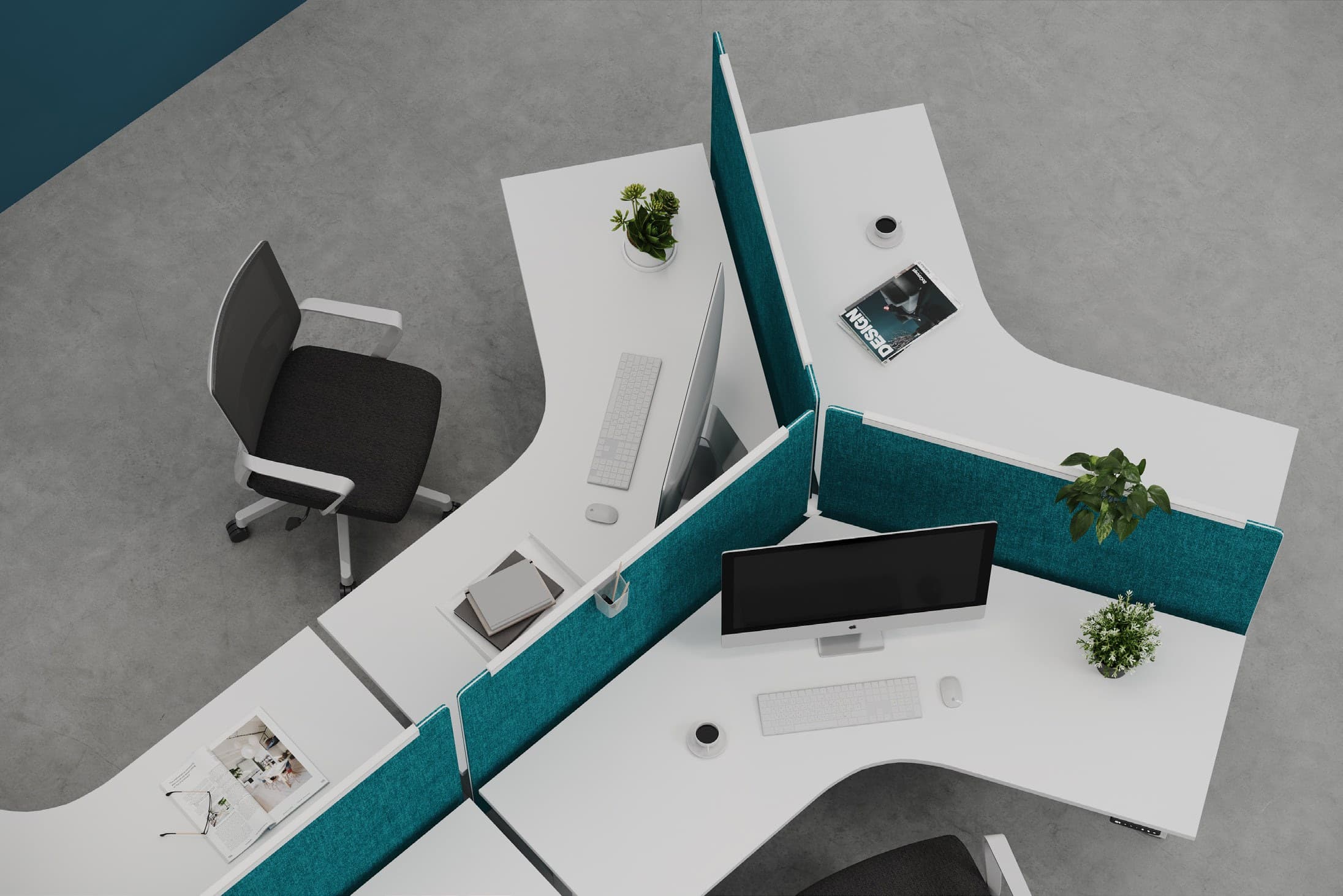CLE-WTD-A3 120-Degree Workstation