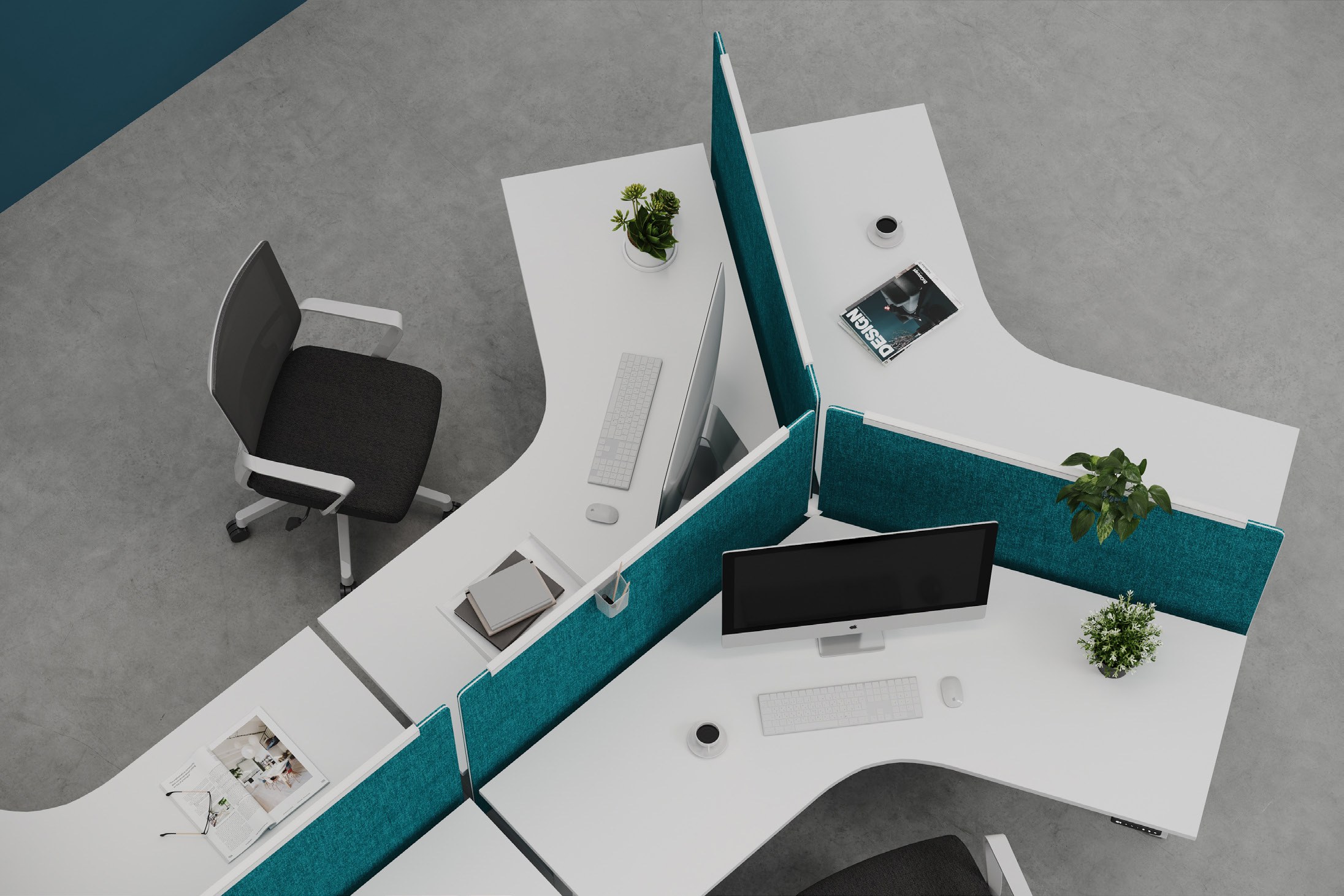 CLE-WTD-A3 120-Degree Workstation