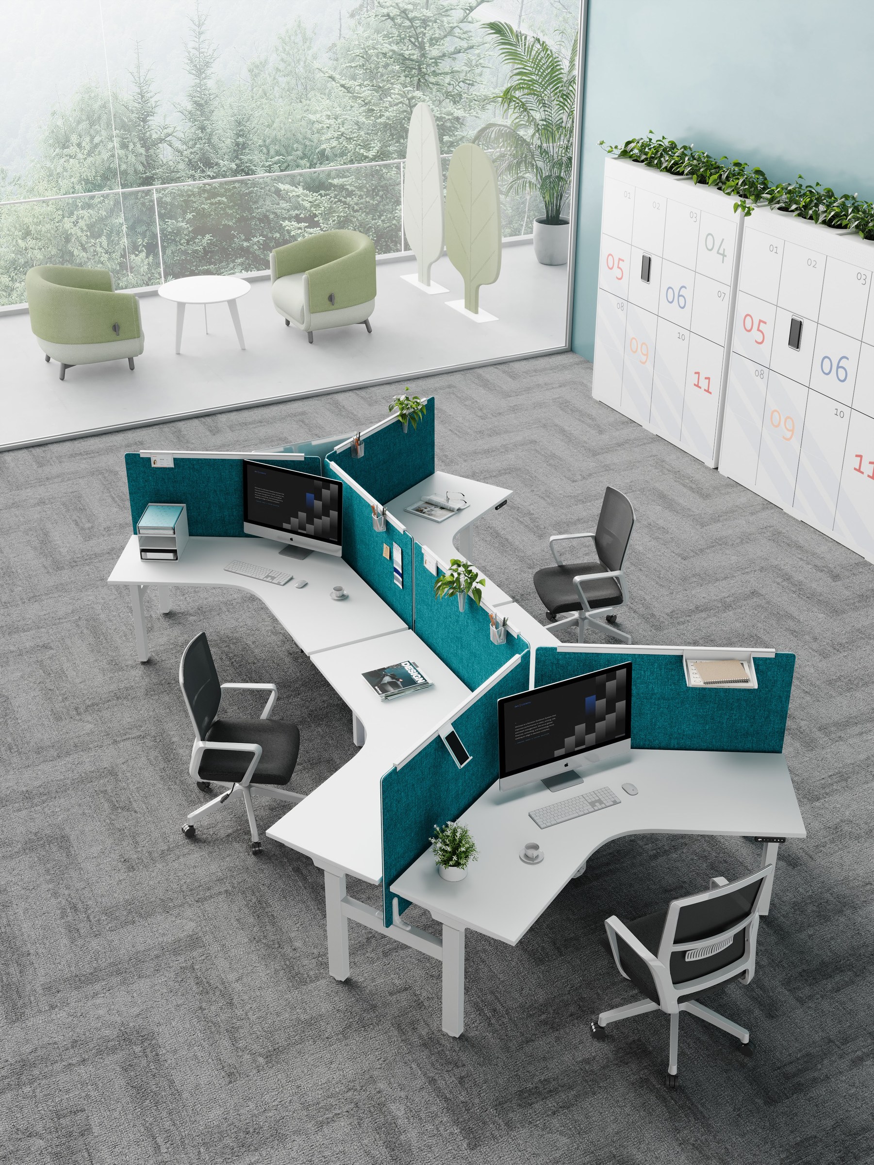 CLE-WTD-A6 120-Degree Workstation